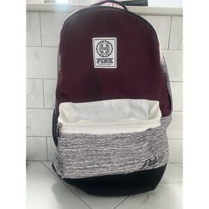 Victoria Secret Pink Lg Backpack Purple/blk